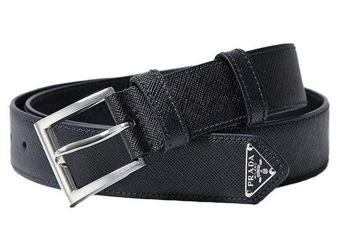 Prada Saffiano Leather Belt Black - view 2