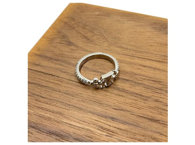 Louis Vuitton Iconic Initial Monogram Flower Crystal Ring Silver - Ansicht 5