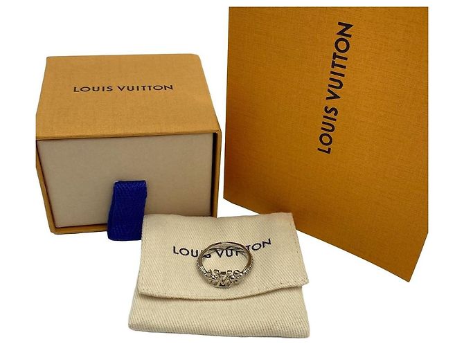 Louis Vuitton Iconic Initial Monogram Flower Crystal Ring Silver - Ansicht 8