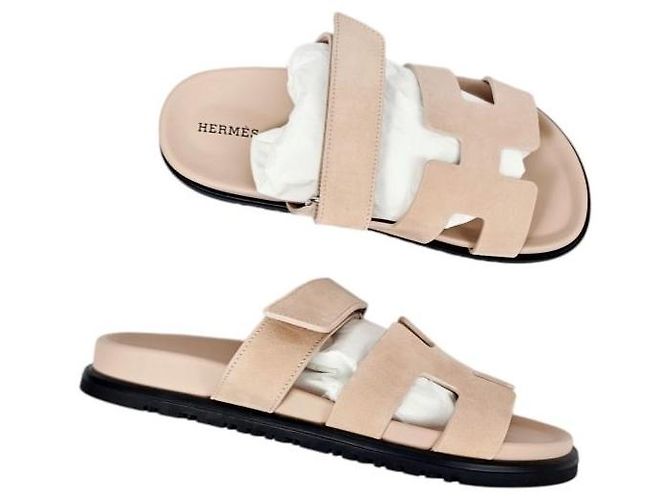Hermès Sandali Chypre Ciabatte Donna Beige Nude - vista 11