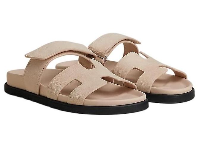 Hermès Sandali Chypre Ciabatte Donna Beige Nude - vista 2