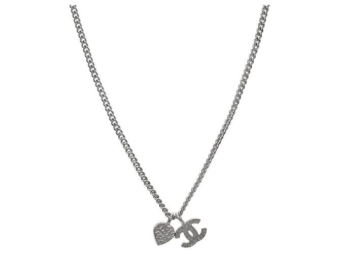 Chanel Cubic Heart CC Silver Halskette - Ansicht 2