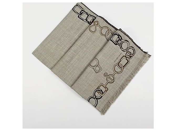 Hermès Lenço retangular de cashmere e seda - vista 6