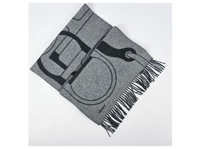 Sciarpa Hermès in cashmere Antracite - vista 8