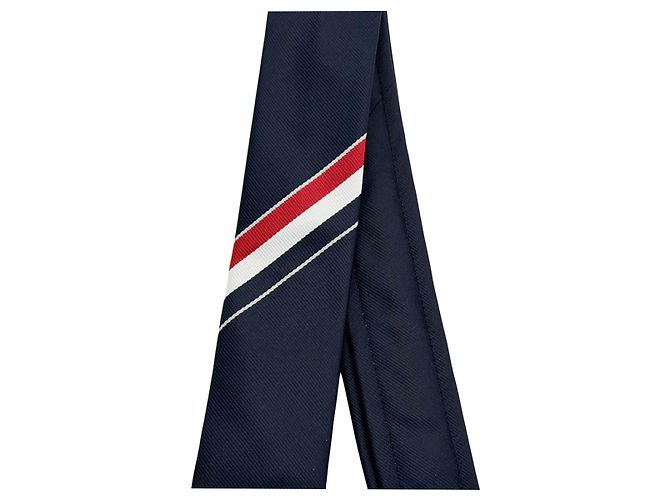 Thom Browne Wollkrawatte gestreift Navy - Ansicht 6
