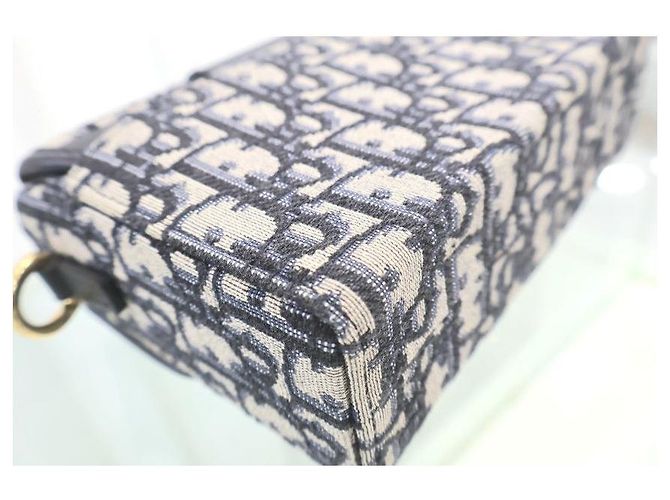 Dior Borsa a spalla Box Montaigne in jacquard Oblique - vista 9