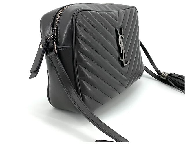 Autre Marque SAINT LAURENT Borsa a tracolla Camera Grigia in pelle - vista 5