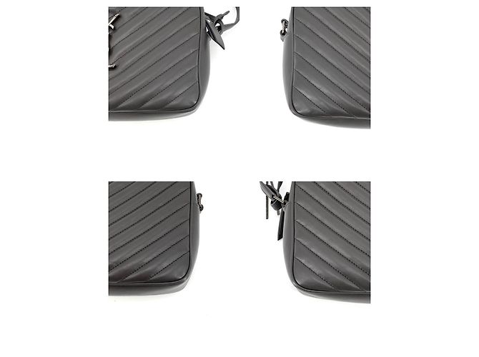Autre Marque SAINT LAURENT Borsa a tracolla Camera Grigia in pelle - vista 9