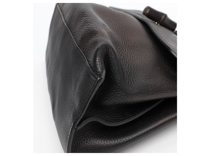 Bamboo Gucci Borsa a tracolla in pelle con chiusura in bambù Nera - vista 10