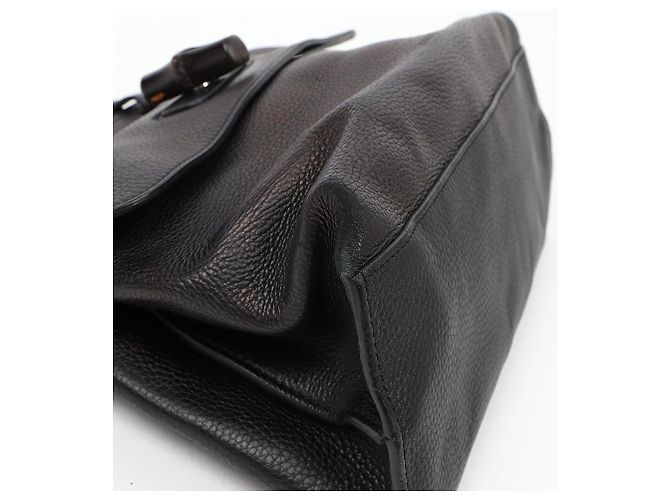 Bamboo Gucci Borsa a tracolla in pelle con chiusura in bambù Nera - vista 11