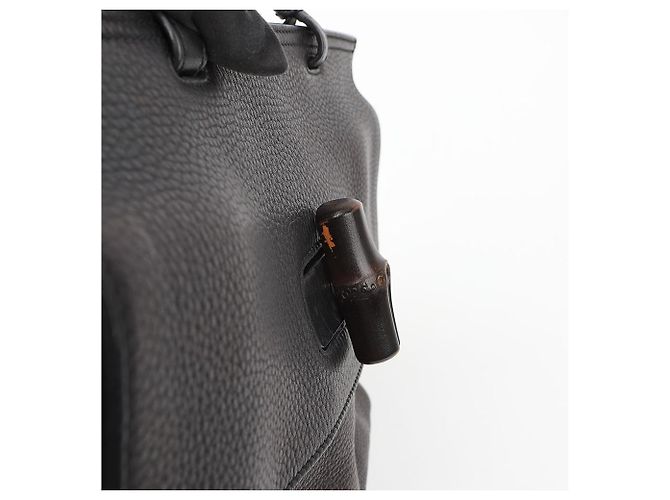 Bamboo Gucci Borsa a tracolla in pelle con chiusura in bambù Nera - vista 4