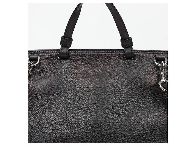 Bamboo Gucci Borsa a tracolla in pelle con chiusura in bambù Nera - vista 7
