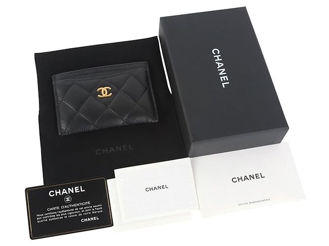 Chanel Tarjetero Classic Caviar Gold CC - vista 6