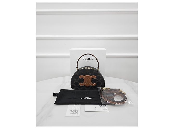 Céline Triomphe Canvas Half Moon - vista 10
