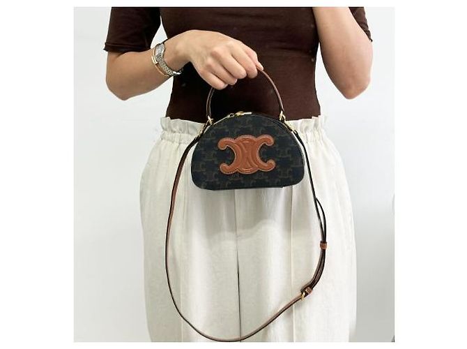 Céline Triomphe Canvas Half Moon - vista 11