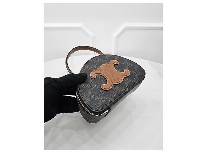 Céline Triomphe Canvas Half Moon - vista 6