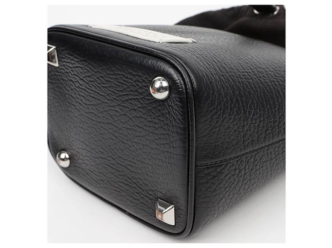 Maison Martin Margiela Picca borsa secchiello in pelle nera - vista 6