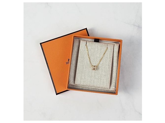 Hermès Collana Mini Pop da donna Maron Glace Yellow Gold - vista 11