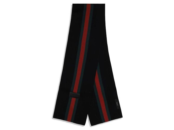 Gucci Cachecol Oves Aries em lã preta - vista 2