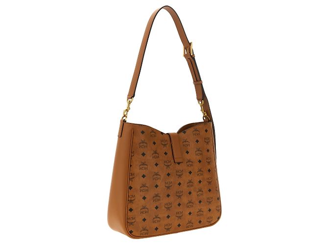 MCM Borsa a tracolla in polietilene marrone - vista 2