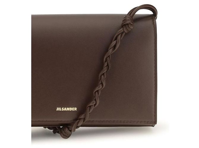 Jil Sander Cartera Bos Taurus de piel de becerro marrón - vista 4