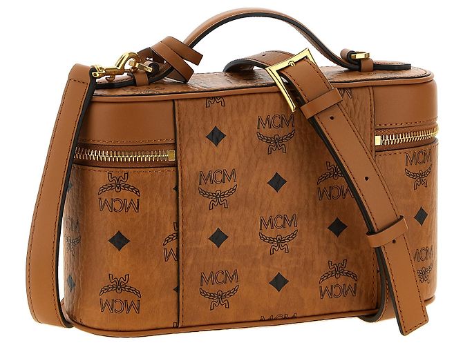 MCM Borsa crossbody in polietilene marrone - vista 2