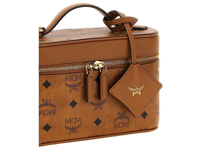 MCM Borsa crossbody in polietilene marrone - vista 3