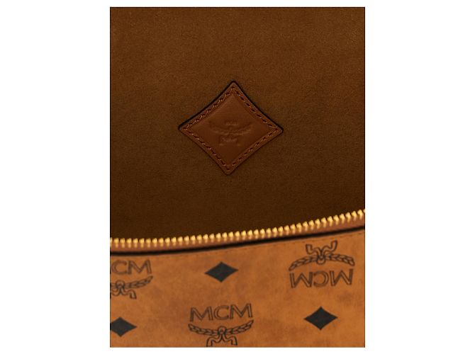 MCM Borsa crossbody in polietilene marrone - vista 4