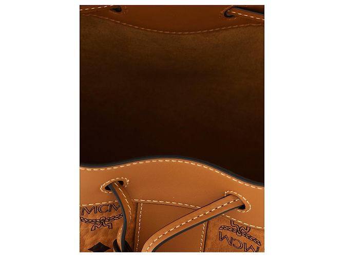 MCM Borsa a tracolla in polietilene marrone - vista 4