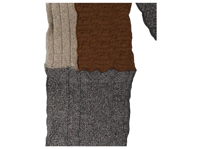 Dolce & Gabbana Mehrfarbiger Patchwork-Wollstrick-Schal - Ansicht 3