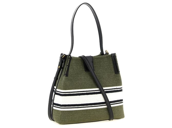 Balmain Bicolor Baumwollhandtasche - Ansicht 2
