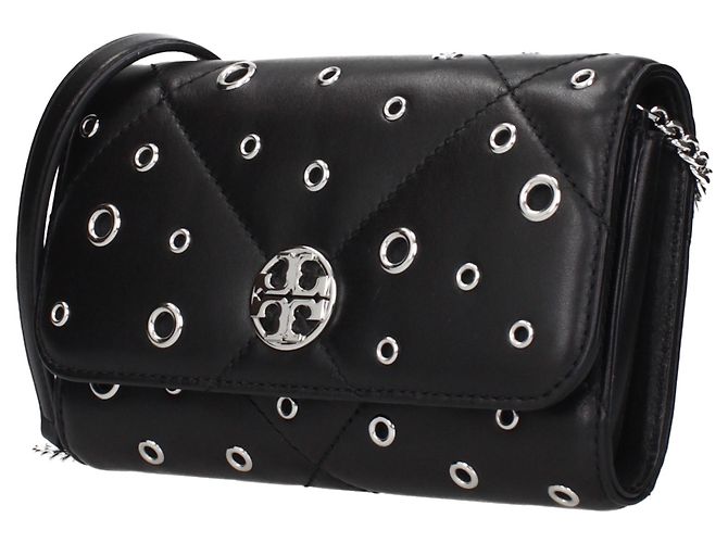 Tory Burch Bolso de mano de cuero negro - vista 2