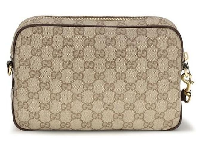 Gucci Borsa a tracolla in tessuto beige - vista 2