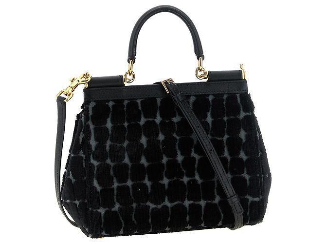 Borsa piccola Dolce & Gabbana Sicily Nera Animal Print - vista 2
