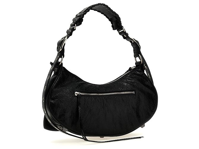 Balenciaga Borsa a tracolla in pelle di agnello nera - vista 2