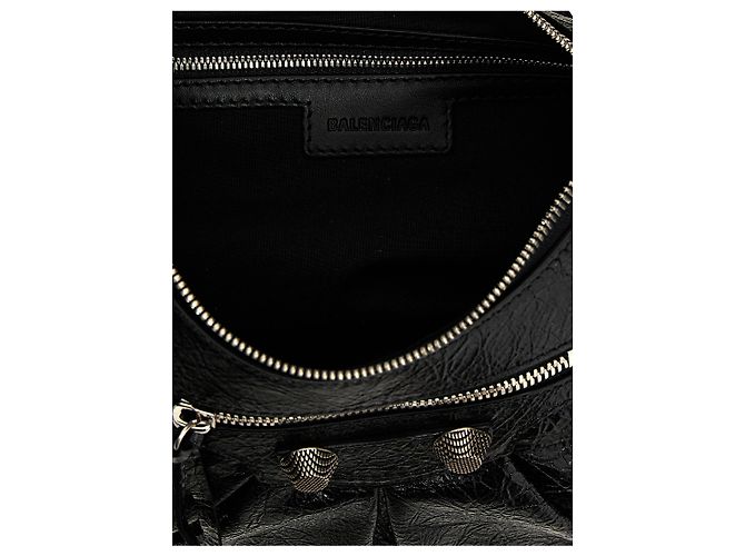 Balenciaga Borsa a tracolla in pelle di agnello nera - vista 4