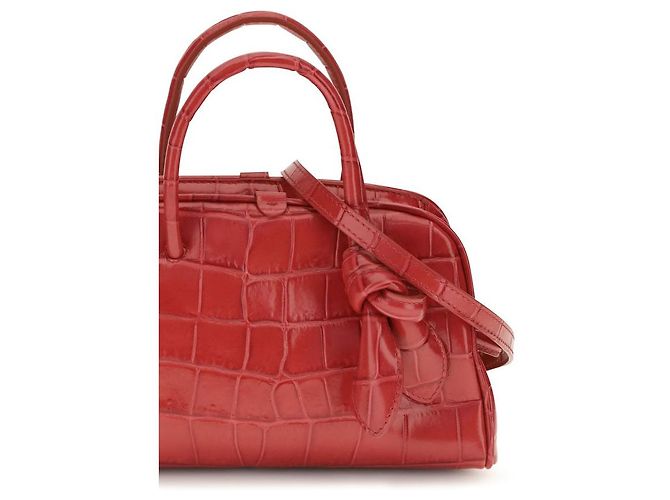Jacquemus Sac à main Bos Taurus en cuir de veau rouge - vue 4
