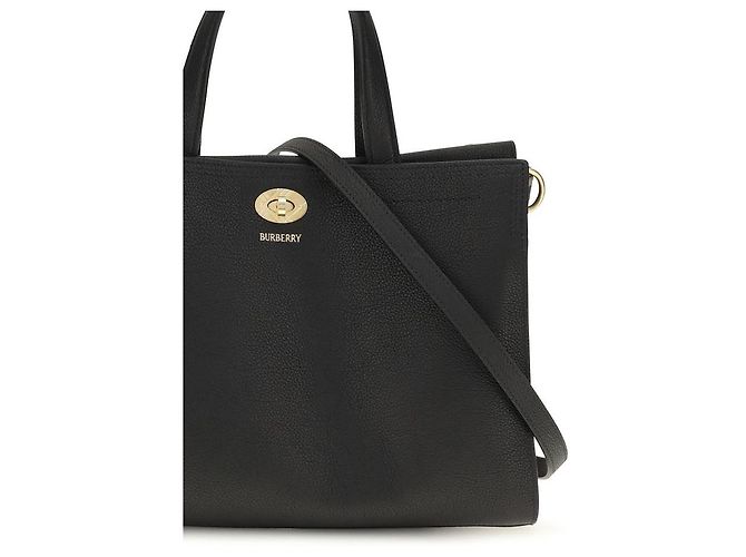 Borsa tote Burberry Cotswolds Check nera - vista 4