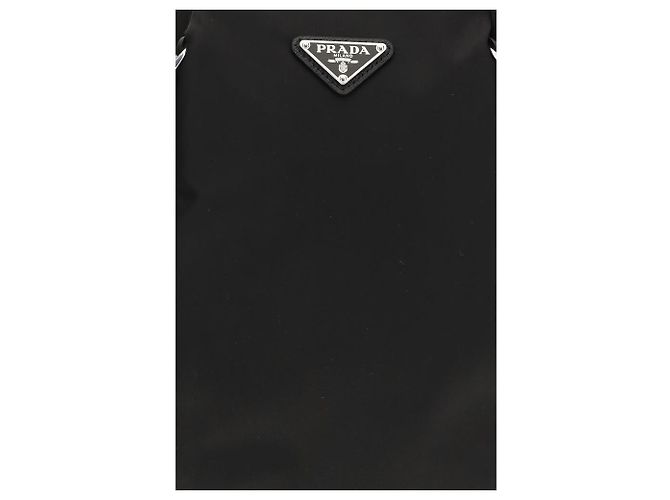 Zaino Prada Triangle Logo in Re-Nylon nero - vista 3