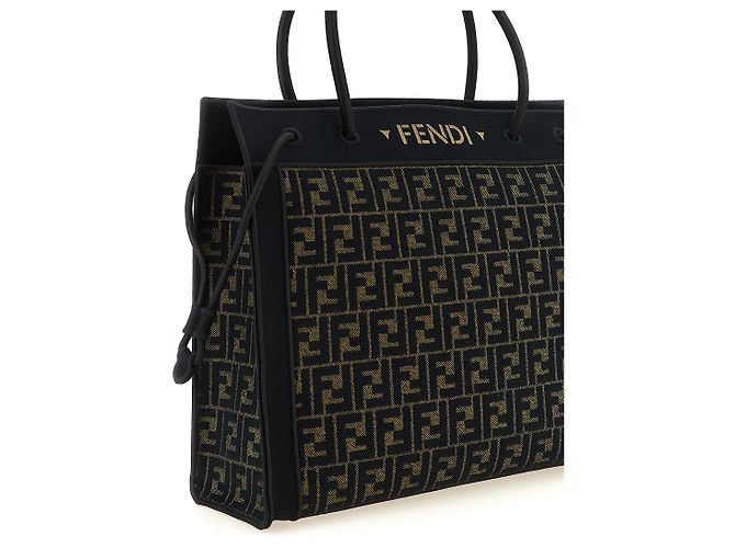 Fendi Baumwolltote Bag in Braun - Ansicht 3