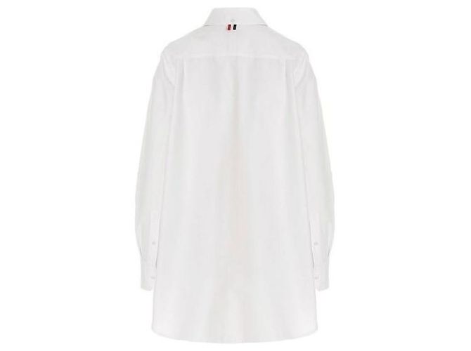 Thom Browne Blusa in cotone Oxford con fiocco - vista 3
