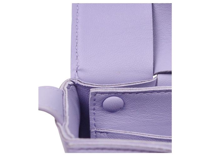 Bottega Veneta Mini Borsa a Tracolla Cassette Viola - vista 10