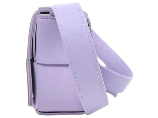 Bottega Veneta Mini Borsa a Tracolla Cassette Viola - vista 2