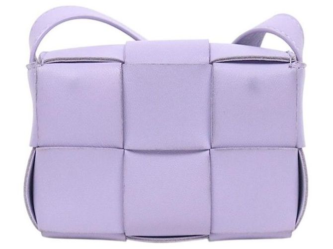 Bottega Veneta Mini Borsa a Tracolla Cassette Viola - vista 3