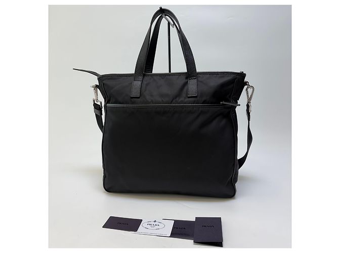 Prada Borsa a spalla Tote Saffiano (Black, Unisex) - vista 10