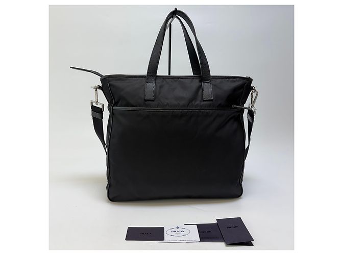 Prada Borsa a spalla Tote Saffiano (Black, Unisex) - vista 11