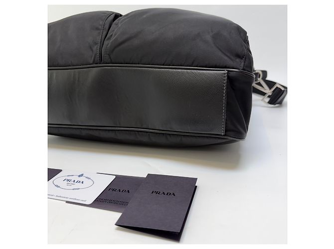 Prada Borsa a spalla Tote Saffiano (Black, Unisex) - vista 17