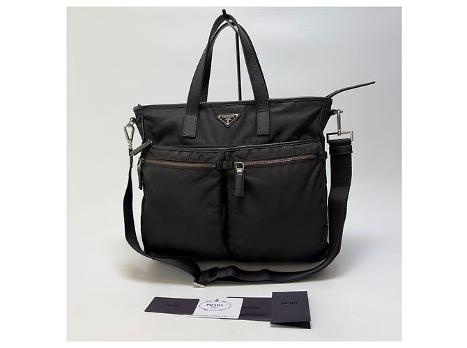 Prada Borsa a spalla Tote Saffiano (Black, Unisex) - vista 3