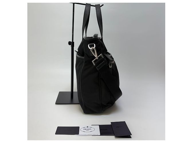 Prada Borsa a spalla Tote Saffiano (Black, Unisex) - vista 8