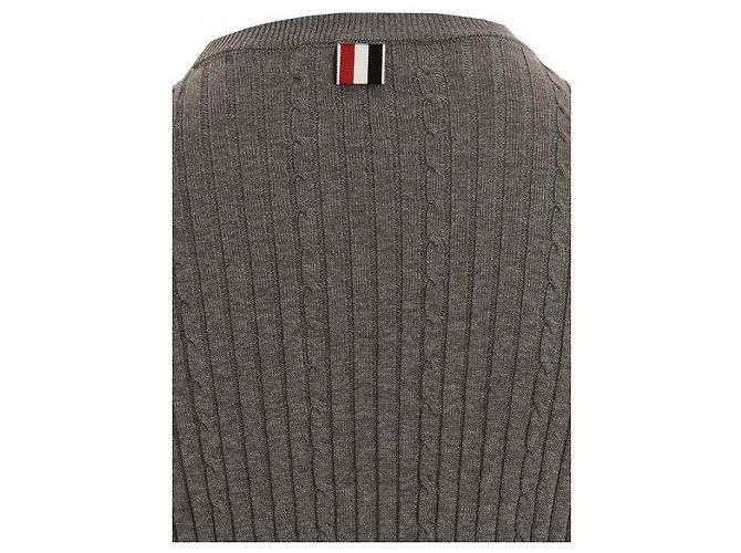 Thom Browne Malha de algodão canelada com tranças para bebé Bar Stripe - vista 5